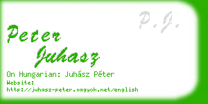 peter juhasz business card