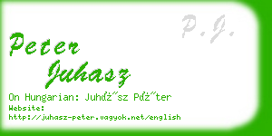 peter juhasz business card